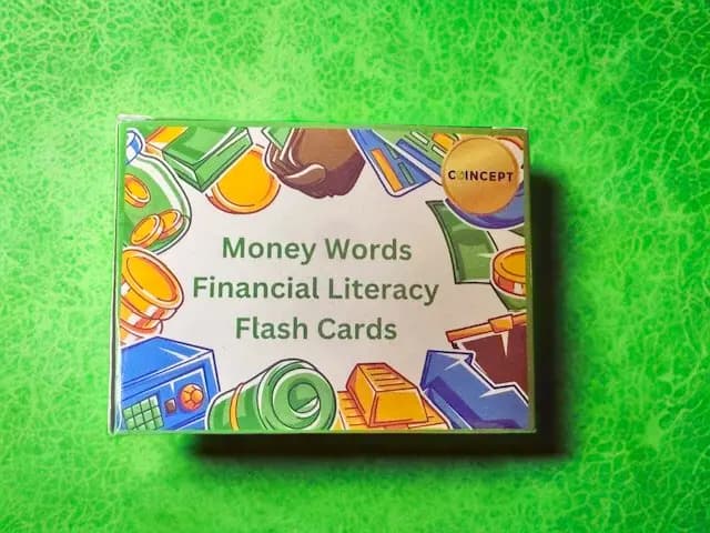Money Words Financial Literacy Flash Cards
